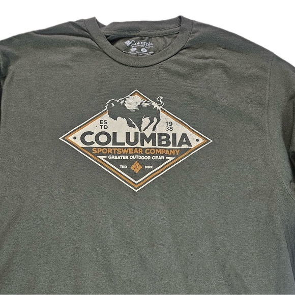 Columbia Shirt Mens Large Buffalo Graphic Outdoors Greater Outdoor Gear Tee - Picture 3 of 5
